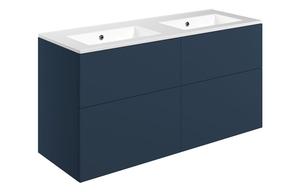 Morino 1210mm Wall Hung 4 Drawer Basin Unit & 0TH Basin - Matt Deep Blue